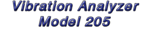 Vibration Analyzer Model 205